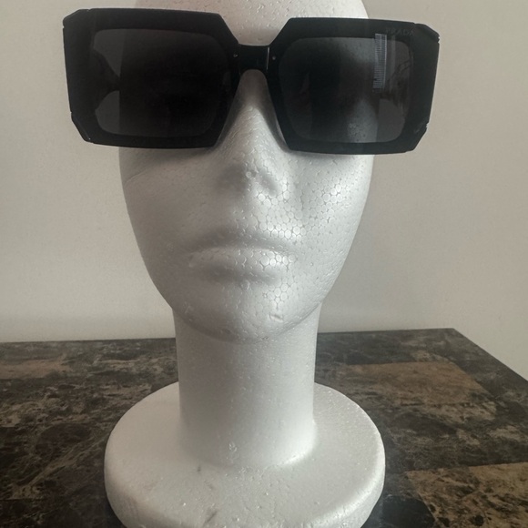 inspired Accessories - Chic Black Oversized Inspired Prad@ Sunglasses